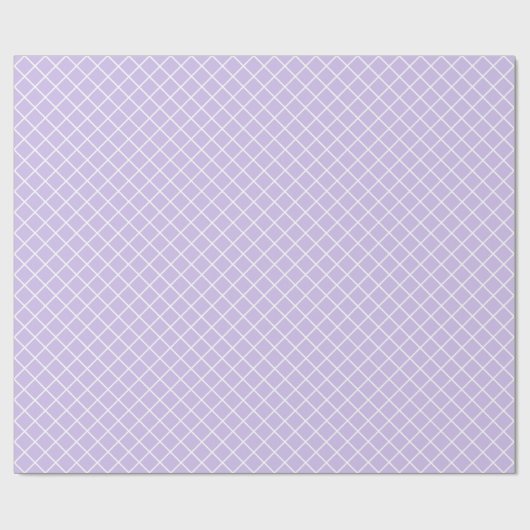 Klein licht lavender Violet White Check Patroon Cadeaupapier (Vlak)