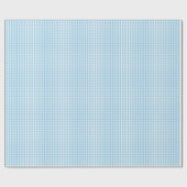 Klein lichtblauw en wit gingham-omslagpapier cadeaupapier (Vlak)