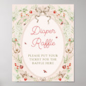 Klein lief bugs aardbei luier raffle poster (Voorkant)