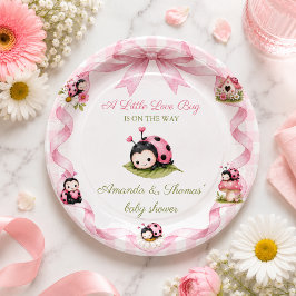 Klein lief bugspeelpoppen babyshower papieren bordje