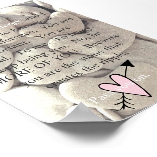 Klein liefdescanvas voor mensen met positieve ener poster (Hoek)