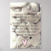 Klein liefdescanvas voor mensen met positieve ener poster (Voorkant)