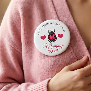 Klein Liefdeskevertje Op Weg Lieveheersbeestje Moe Ronde Button 7,6 Cm
