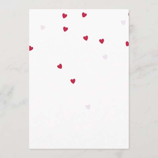 Klein liefje - Baby shower van Valentijns Menu (Achterkant)