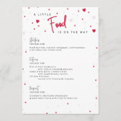 Klein liefje - Baby shower van Valentijns Menu (Voorkant)