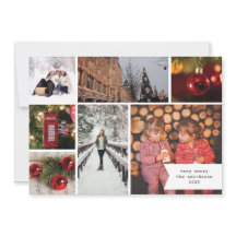 Klein lint multi foto Kerstmis rood ruitjespatroon