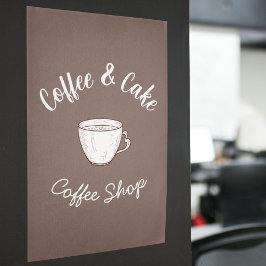 Klein logo voor koffiezaakje in cottage-stijl perfect poster