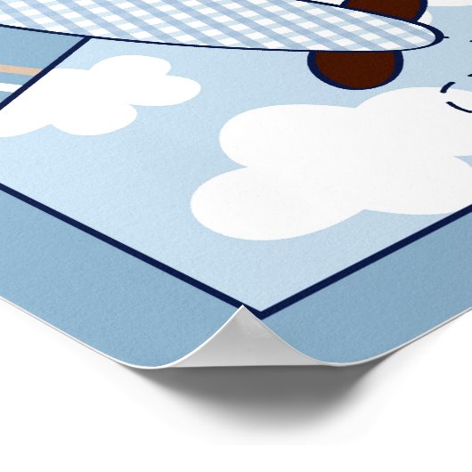 Klein luchtvaartvliegtuig — Nursery Wall Art afdru Poster (Hoek)