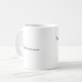 Klein, maar bruin, Shakespeare Koffiemok (Voorkant links)
