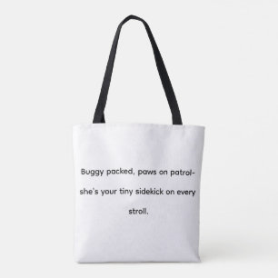 Klein maar dapper: Dainty Doll's roze buggy-tas Tote Bag