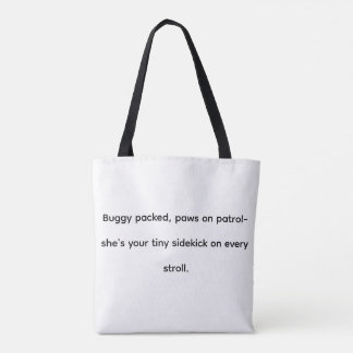 Klein maar dapper: Dainty Doll's roze buggy-tas Tote Bag