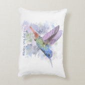 Klein maar fel citaat Whimsical Rufous Kolibrie Accent Kussen (Achterkant (Verticaal))
