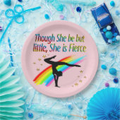 KLEIN MAAR FELLE GYMNAST MEISJE ONTWERP PAPIEREN BORDJE (Feest)