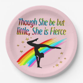 KLEIN MAAR FELLE GYMNAST MEISJE ONTWERP PAPIEREN BORDJE