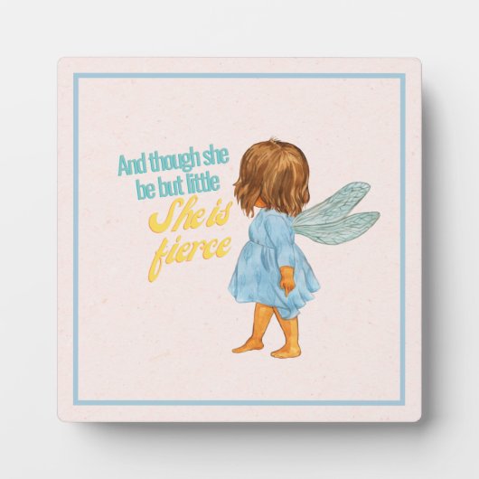 Klein Maar Fier Sweet Bruine Huid Fee Tafeltje Fotoplaat (Voorkant)