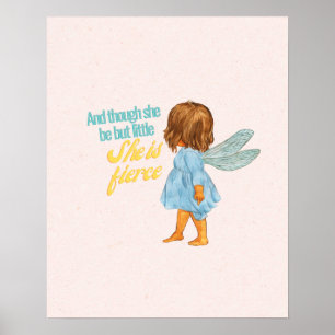 Klein Maar Fierce Zoete Bruine Huid Fee   Poster