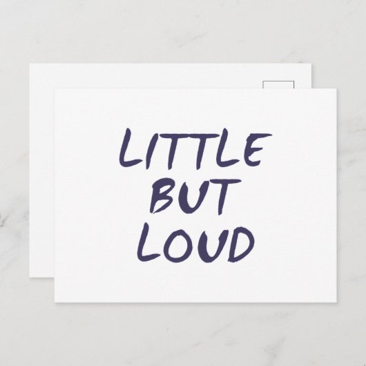 Klein maar luid briefkaart (Voorkant / Achterkant)