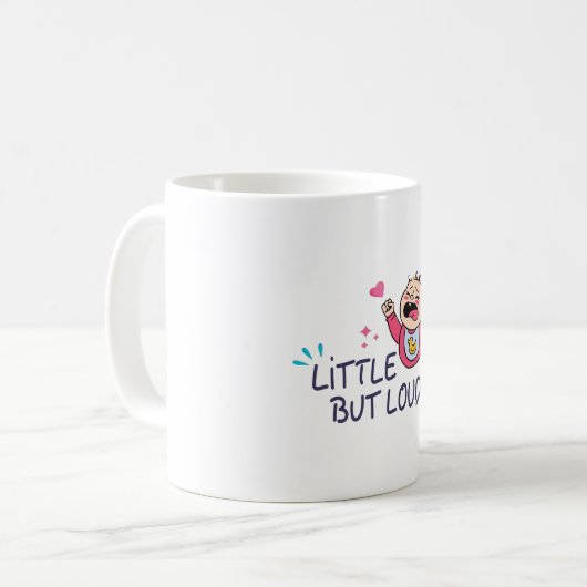 Klein maar luid koffiemok (Voorkant links)