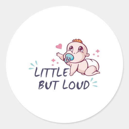Klein maar luid ronde sticker (Voorkant)