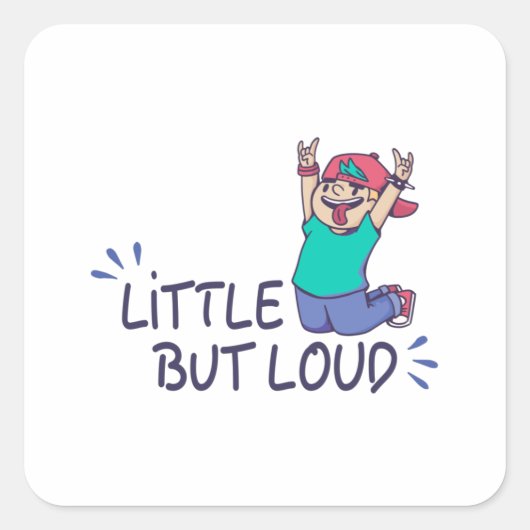 Klein maar luid vierkante sticker (Voorkant)
