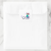 Klein maar luid vierkante sticker (Tas)