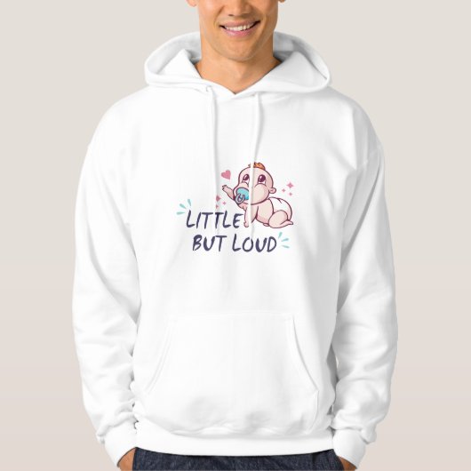 Klein maar luidruchtig hoodie (Voorkant)