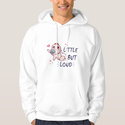 Klein maar luidruchtig hoodie (Voorkant)