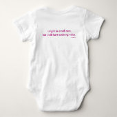 Klein maar machtig baby t-shirt (Achterkant)