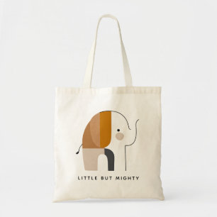 Klein maar machtig minimalistische olifant tote bag
