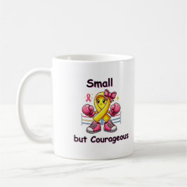 "Klein maar Moedig: Gele Lint Mok" Koffiemok