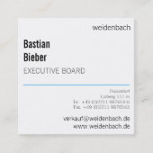 Klein maar vet vierkante visitekaartje (Voorkant)