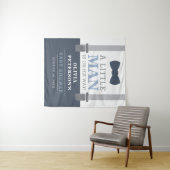 Klein Man Baby shower Achtergrond, Navy, Grijs Wandkleed (In Situ (horizontaal))