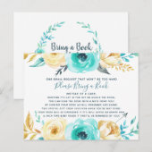 Klein Man Baby shower Breng een Boek Kaart (Voorkant / Achterkant)