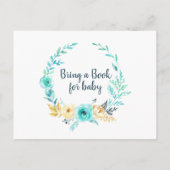 Klein Man Baby shower Breng een Boek Kaart (Achterkant)