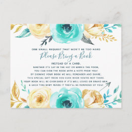 Klein Man Baby shower Breng een Boek Kaart