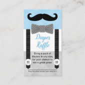 Klein man baby shower luidop kaartje blauw informatiekaartje (Voorkant)