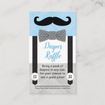 Klein man baby shower luidop kaartje blauw