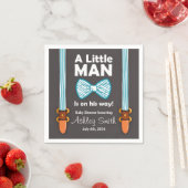 Klein Man Baby shower Papier Servet Bow Stropdas B (Insitu)
