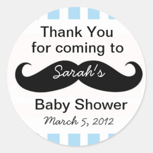 Klein Man Baby shower partij Favor Stickers cadeau