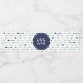 Klein Man Baby shower Waterflesetiket Waterfles Etiket (Enkel label)