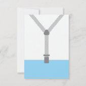 Klein Man bedankje, baby blauw, grijs Bedankkaart (Achterkant)