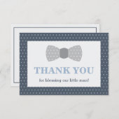 Klein Man bedankje, marineblauw, grijs Bedankkaart (Voorkant / Achterkant)