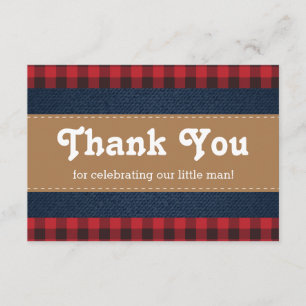 Klein Man Bedankt Card, Lumberjack