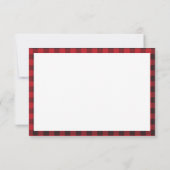 Klein Man Bedankt Card, Lumberjack Notitiekaartje (Achterkant)
