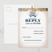 Klein Man | Boy Baby shower RSVP Briefkaart (Voorkant / Achterkant)