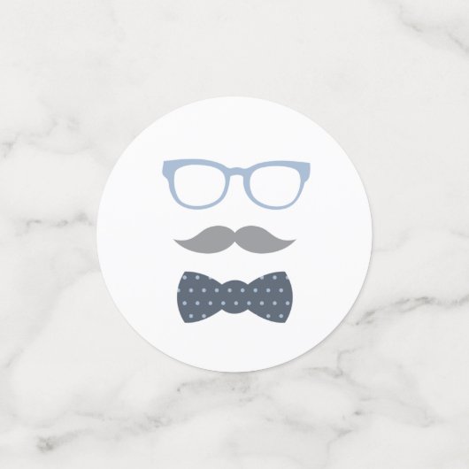 Klein Man Confetti, marineblauw, grijs Confetti (Kleine voorkant)