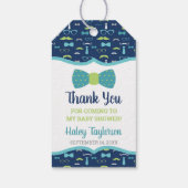 Klein Man Dank u Label, blauw, groen Cadeaulabel (Achterkant)