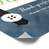 Klein man groene navy boy baby shower bevoordeelt poster (Hoek)