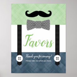 Klein man groene navy boy baby shower bevoordeelt  poster