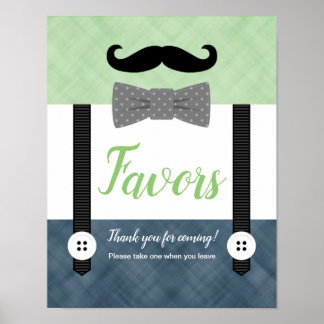 Klein man groene navy boy baby shower bevoordeelt  poster